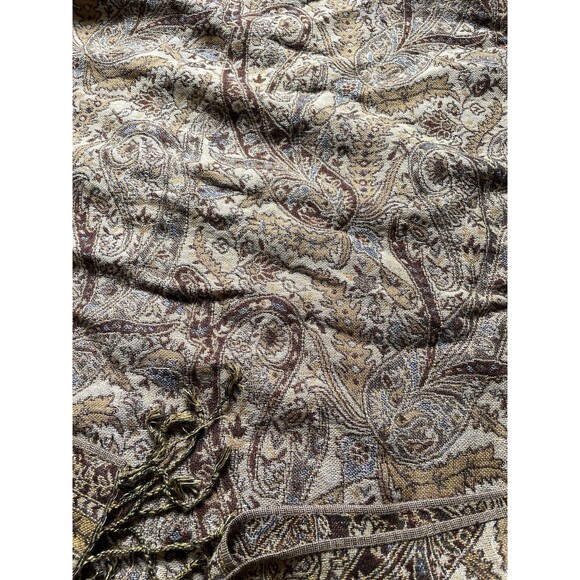 Vintage Gold 70x30” Scarf Large Satin - Picture 2 of 4